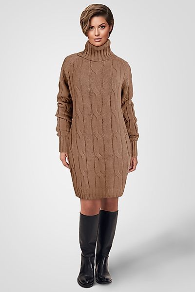PEKIVESSA Strickkleid Kurzes Strickkleid mit Rollkragen günstig online kaufen