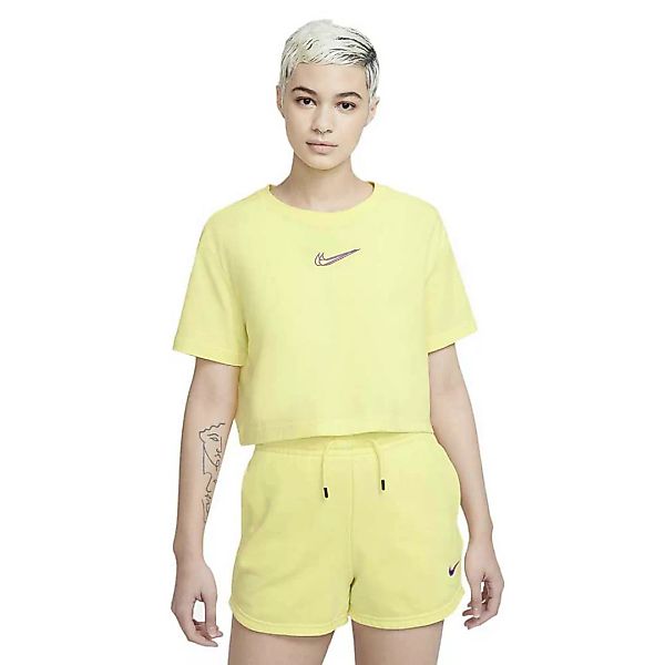 Nike Sportswear Crop Print Kurzarm T-shirt M Lt Zitron günstig online kaufen