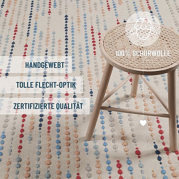 Wecon home Teppich »Maddie«, rechteckig, 11 mm Höhe, handgewebt, robust, st günstig online kaufen