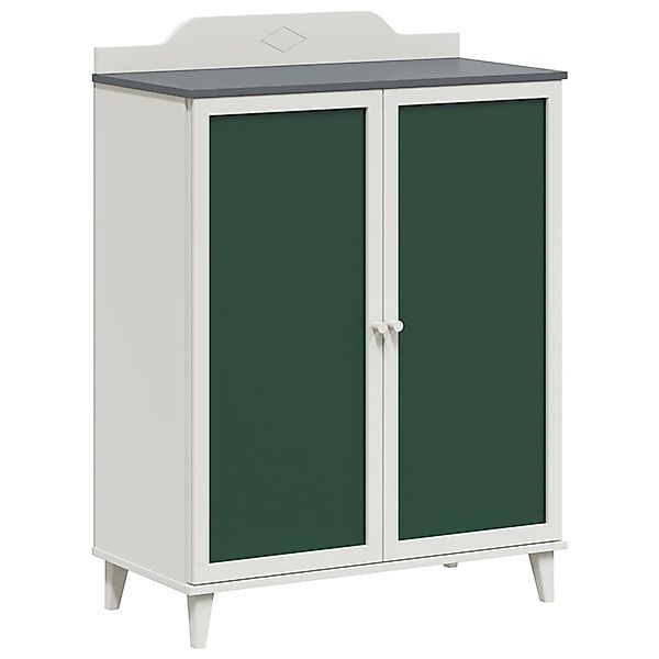 vidaXL Kreidekasten mit Regal mit Stauraum Grau und Weiß Holzwerkstoff 4200 günstig online kaufen