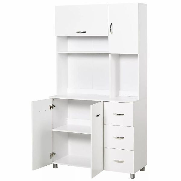 HOMCOM Küchenschrank Aufbewahrungsschrank Sideboard mit 3 Schubladen, Hochs günstig online kaufen