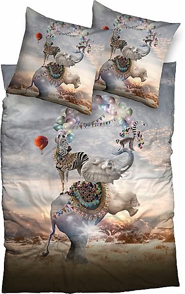 CASATEX Bettwäsche "Africa" 2 tlg. elegantes, interessantes, tierisches Afr günstig online kaufen