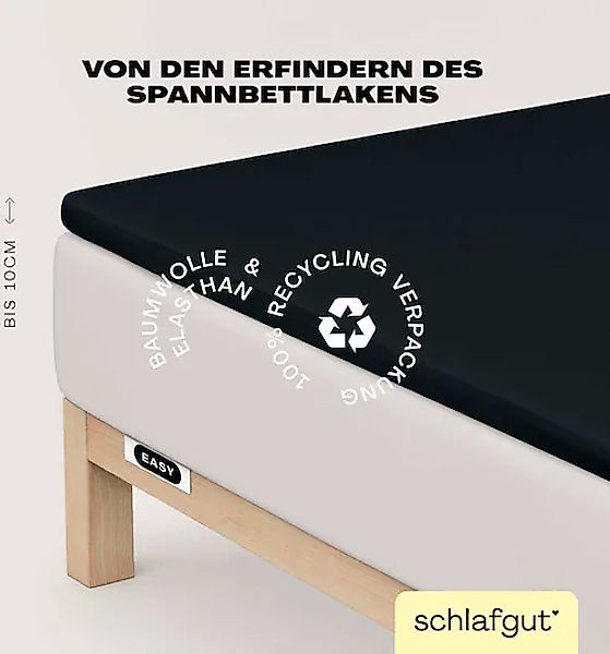 Schlafgut Spannbettlaken "EASY Jersey Elasthan Topper" MADE IN GREEN by OEK günstig online kaufen