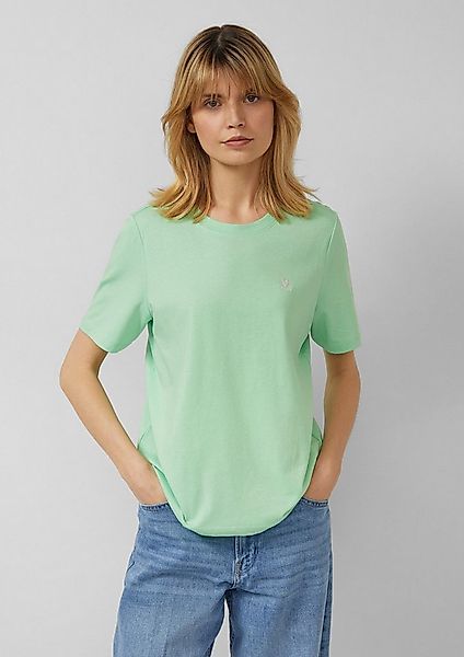 s.Oliver Kurzarmshirt T-Shirt Jersey-T-Shirt im Regular Fit mit Herz-Sticke günstig online kaufen