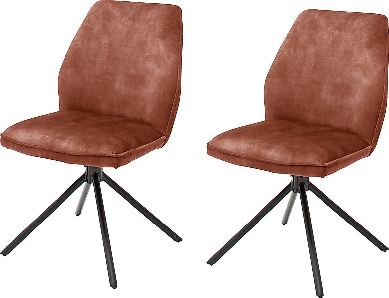 MCA furniture Esszimmerstuhl »Ottawa«, (Set), 2 St., Vintage, Vintage Velou günstig online kaufen