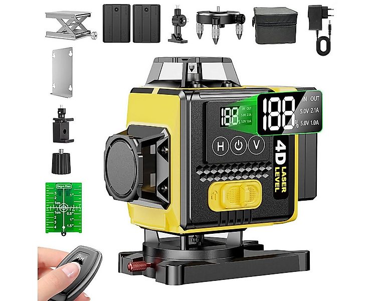 AeroAxis Laserwasserwaage Kreuzlinienlaser Selbstnivellierend,4D 16 Linien, günstig online kaufen