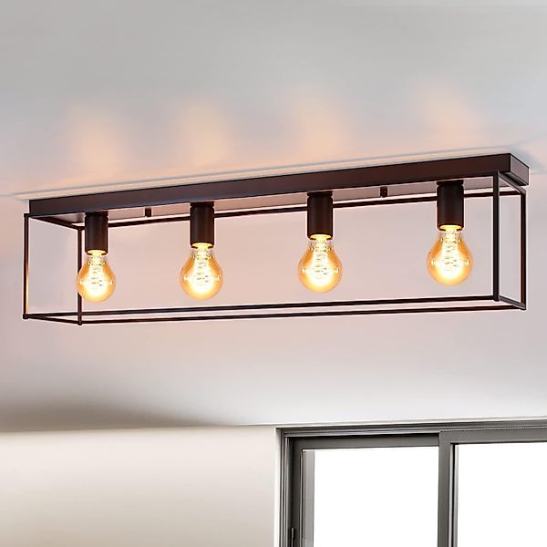 Nettlife Deckenleuchte Schwarz Vintage E27 Deckenlampe günstig online kaufen
