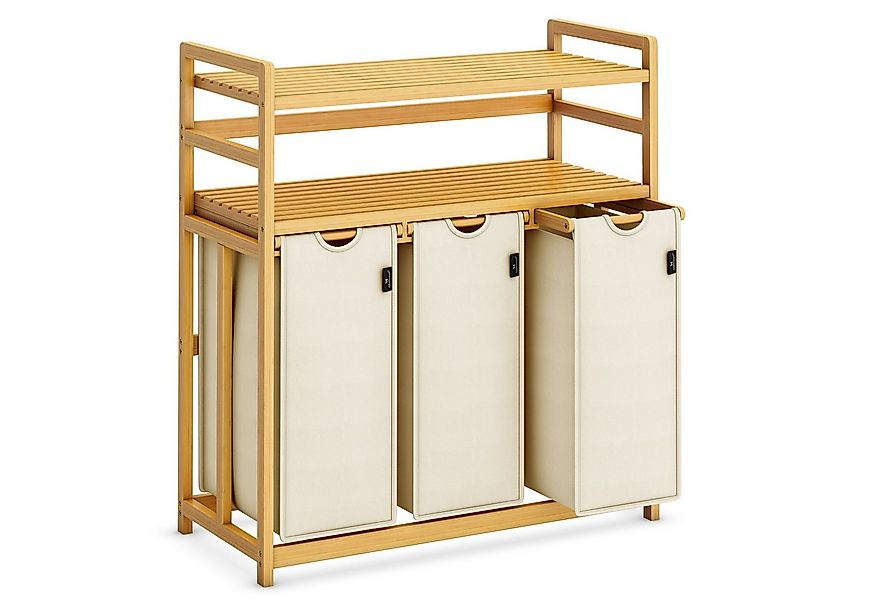 AdelDream Wäschekorb Wäschekorb 150L – 3 Fächer & 2 Regale günstig online kaufen
