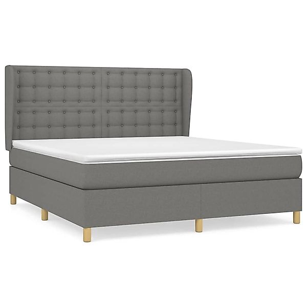 vidaXL Boxspringbett mit Matratze Dunkelgrau 180x200 cm Stoff1376675 günstig online kaufen