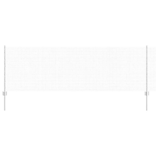 vidaXL Zaun mit Pfosten Silber 0,8 x 100 m Stahl 3336426 günstig online kaufen