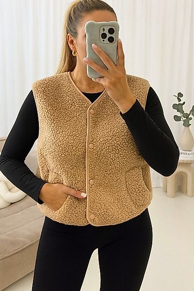 Worldclassca Fellimitatweste Worldclassca Teddy Weste Warm Kuschelig Kurz H günstig online kaufen