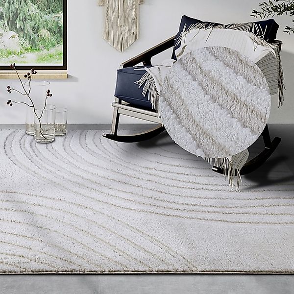 ELLE DECORATION Designteppich »Pigment«, rechteckig, 18 mm Höhe, Hochflor, günstig online kaufen
