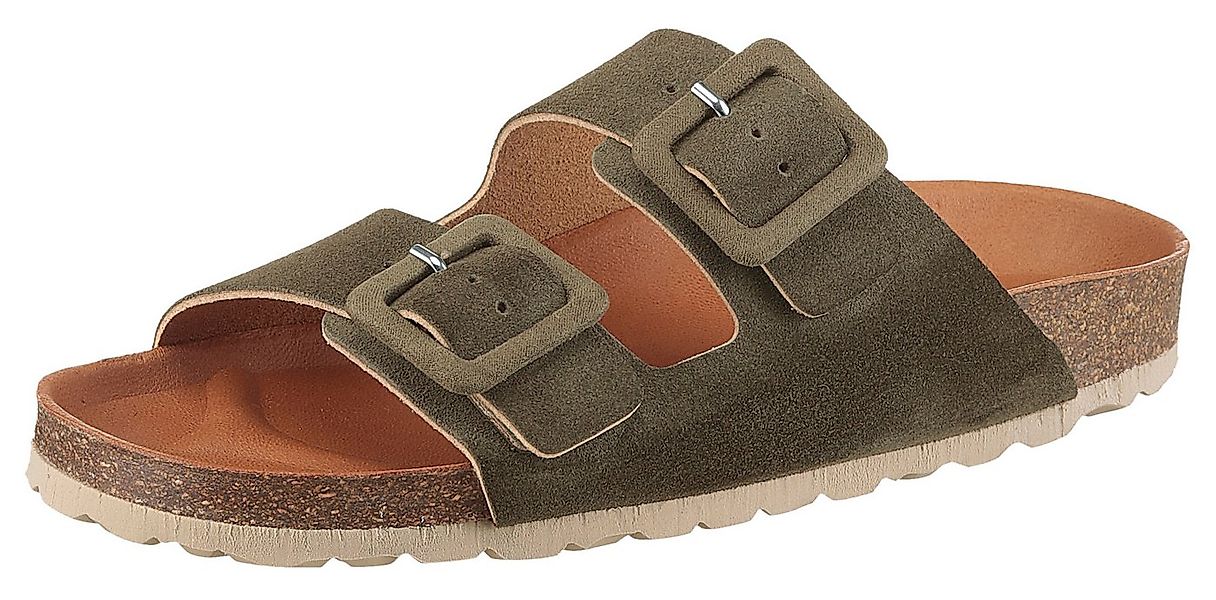 VERBENAS Randell Velour Pantolette, Sommerschuh, Schlappen, Hausschuh, Urla günstig online kaufen
