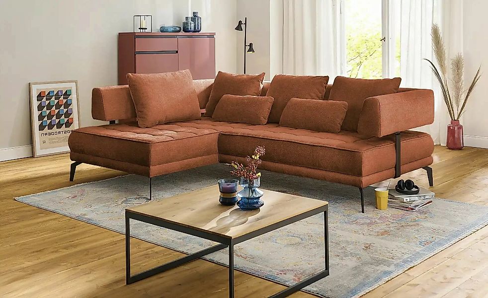 switch Ecksofa  Giotto ¦ kupfer ¦ Maße (cm): B: 242 H: 85 T: 176.0 Polsterm günstig online kaufen