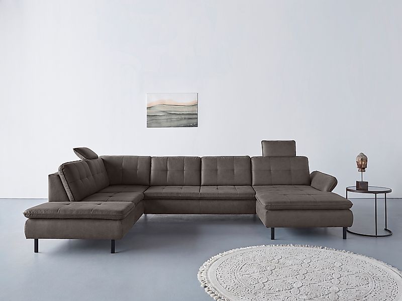 Home affaire Wohnlandschaft »Birkholm U-Form« Armlehnverstellung, auch in E günstig online kaufen