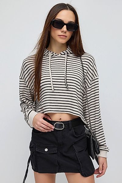 No Matter What Sweatshirt Weicher Kapuzen-Crop-Top günstig online kaufen