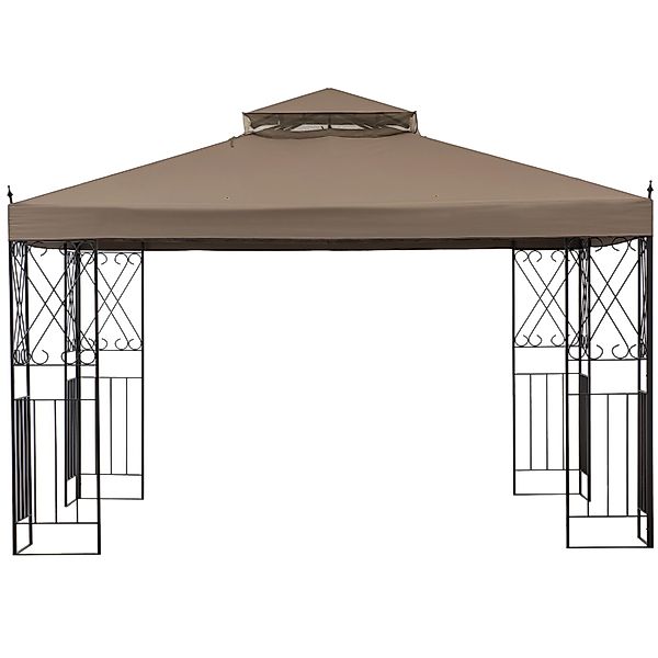 Sunjoy Gazebo Aneto Stoff 300 cm x 360 cm Khaki günstig online kaufen