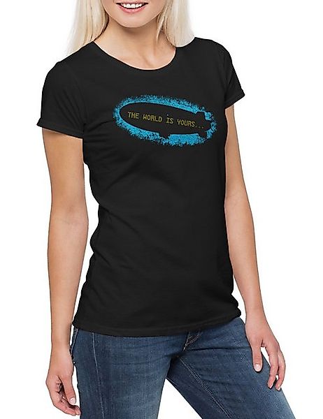 Urban Backwoods Print-Shirt The World Is Yours Zeppelin Damen T-Shirt Tony günstig online kaufen