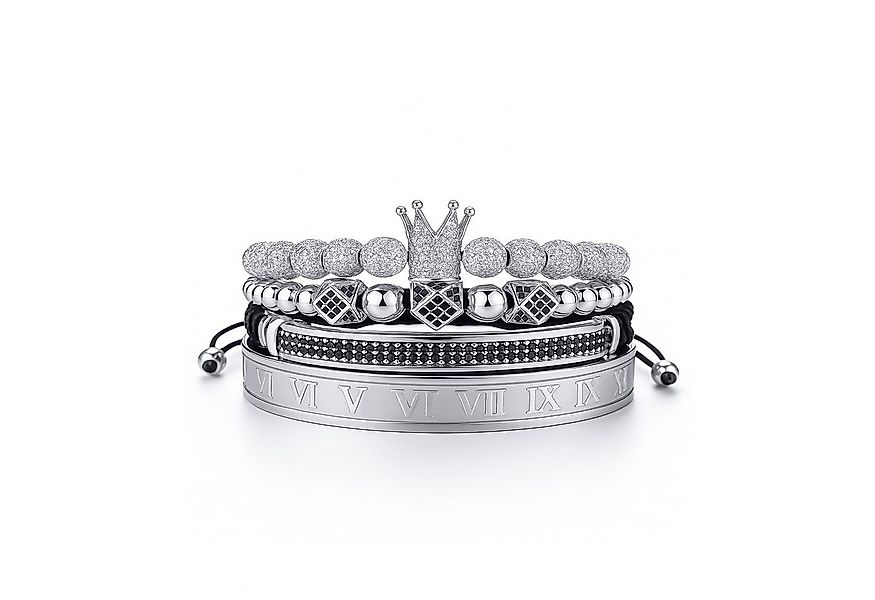 UNIQAL.de Edelstahlarmband Set Edelstahlarmband SET Herren "ROYAL KING" ver günstig online kaufen