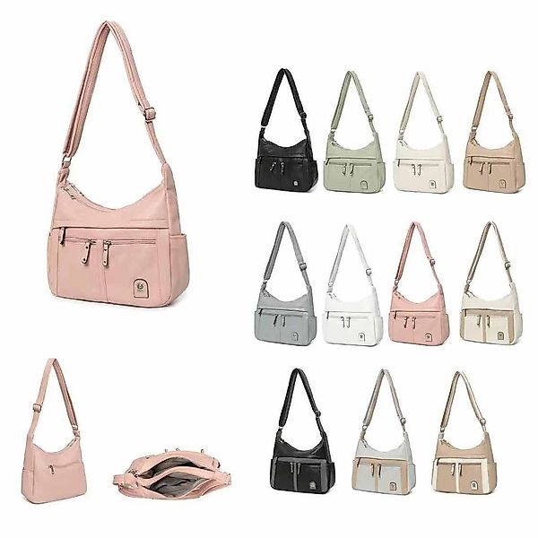 ITALYSHOP24 Schultertasche Damen Tasche Vintage Shopper günstig online kaufen