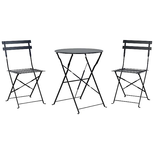 Beliani Bistro Set FIORI Schwarz günstig online kaufen