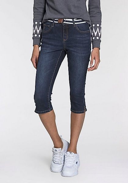 KangaROOS Caprijeans "CAPRI-JEANS mit Gürtel" Set, mit abnehmbarem Gürtel, günstig online kaufen