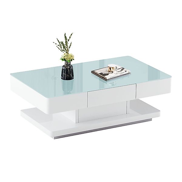 Ofcasa Couchtisch Glasplatte Wohnzimmertisch, Sofatisch mit günstig online kaufen