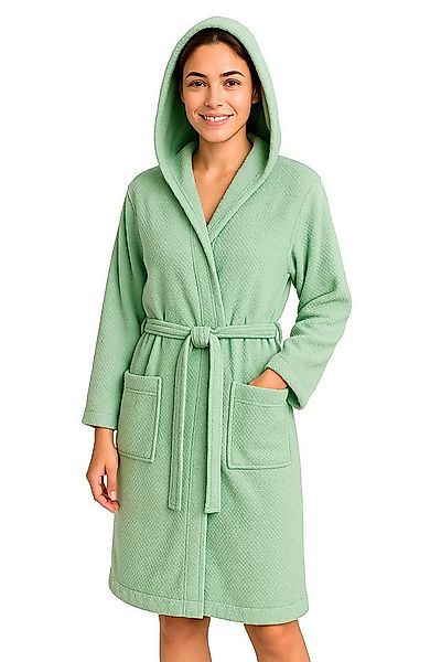 heimtexland Bademantel Bademantel Waffelpique schnelltrocknend Baumwolle, M günstig online kaufen