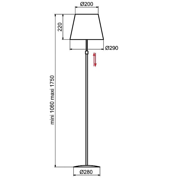 Aluminor Store Stehlampe, alu/weiß günstig online kaufen