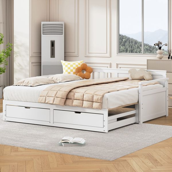 Flieks Daybett, Tagesbett Holzbett mit Schubladen günstig online kaufen