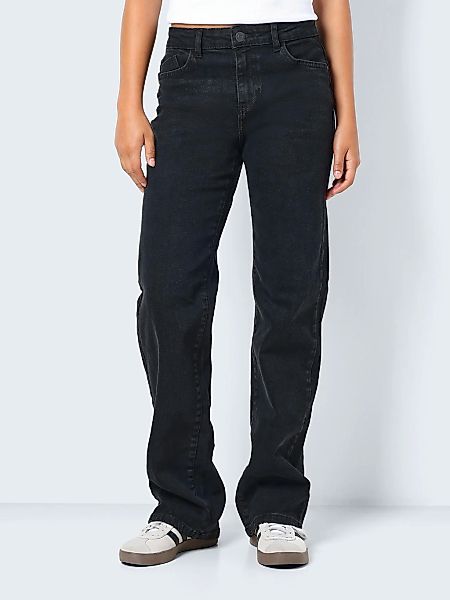Noisy may Straight-Jeans "NMYOLANDA NW WIDE JEANS BLACK NOOS" extra lang günstig online kaufen