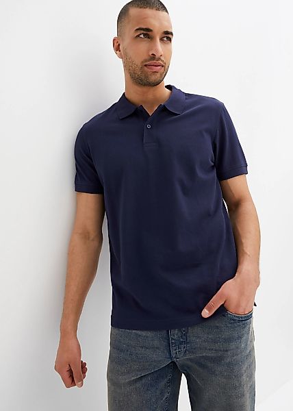 bonprix Poloshirt "Piqué-Poloshirt aus reiner Baumwolle" 1 Regular Fit, Kur günstig online kaufen