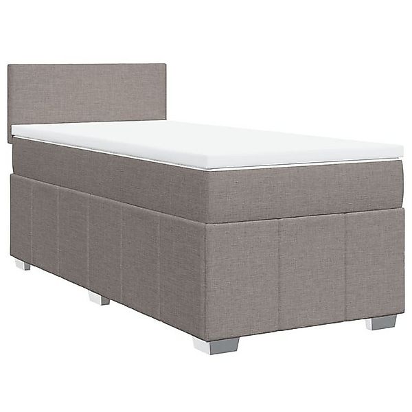 vidaXL Bett Boxspringbett mit Matratze Taupe 80x200 cm Stoff günstig online kaufen