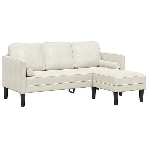 vidaXL Sofa Sofas Creme Polyesterstoff mit Holzrahmen Standard Viele Plätze günstig online kaufen