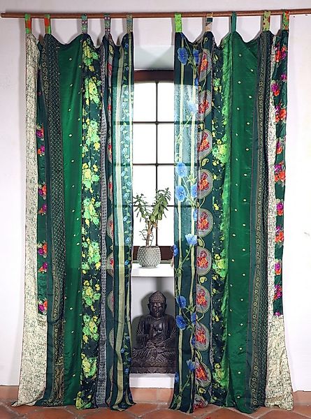 Guru-Shop Vorhang Vorhang 2 Stück seidige upcycling Gardine aus.. günstig online kaufen