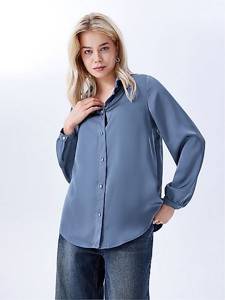 LAPA PLUS Hemdbluse Damen Langarmbluse Blusenshirt günstig online kaufen