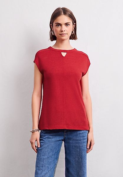 STREET ONE STUDIO T-Shirt aus elastischem Materialmix günstig online kaufen