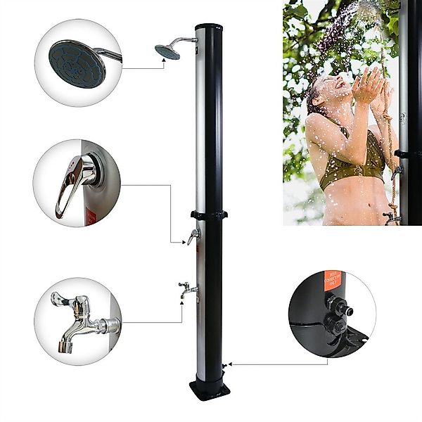 Melko Solardusche Außendusche Gartendusche Solardusche 35L günstig online kaufen