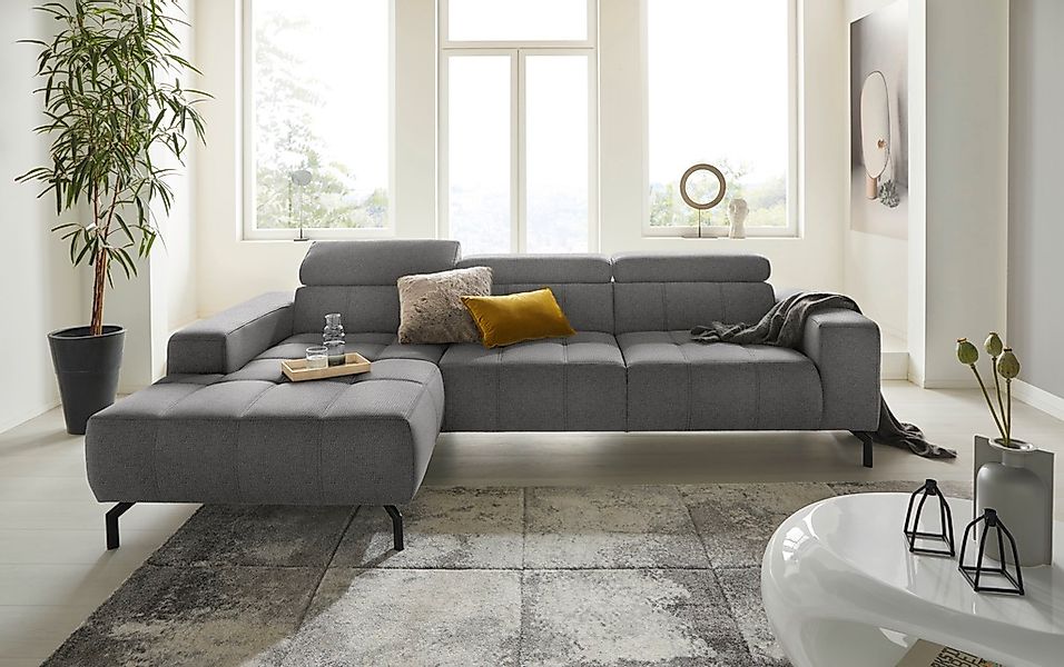 DOMO collection Ecksofa "Cunelli tolle Sitznähte als Designelement, fester günstig online kaufen