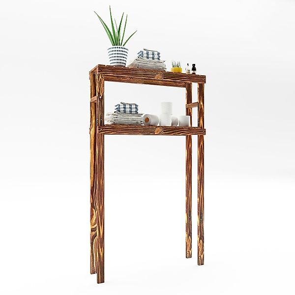 en.casa Waschmaschinenumbauschrank »Kinnula« Überbauregal Holz 2 günstig online kaufen