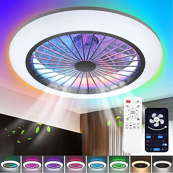 oyajia LED Deckenleuchte 50W Deckenleuchte RGB günstig online kaufen