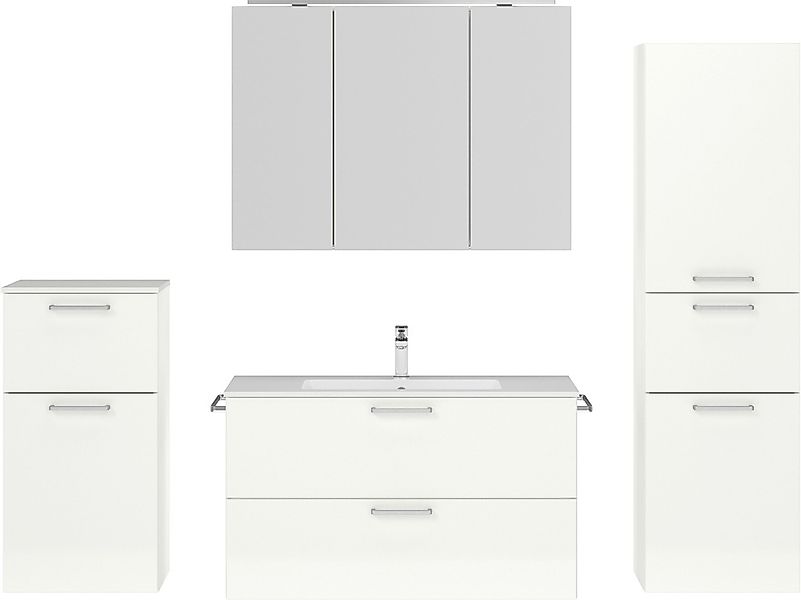 nobilia Badmöbel-Set "Tolvina" vormontiert, mit Soft-Close, 4 Stk. tlg. günstig online kaufen