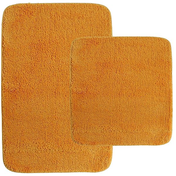 NYVI Badematte Badematten Set 2 teilig NYVISpa Lasalle Orange Badezimmertep günstig online kaufen