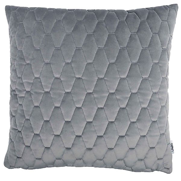 Kissenhülle Borris 40 x 40cm - gesteppter Samt in grau günstig online kaufen