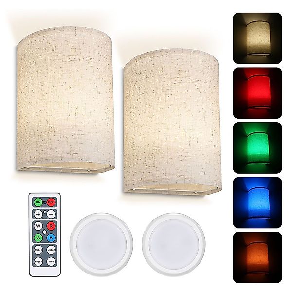 Jibenhome LED Wandleuchte 2 Stück RGBW günstig online kaufen
