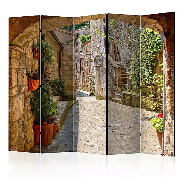 5-teiliges Paravent - Provincial Alley In Tuscany Ii [room Dividers] günstig online kaufen