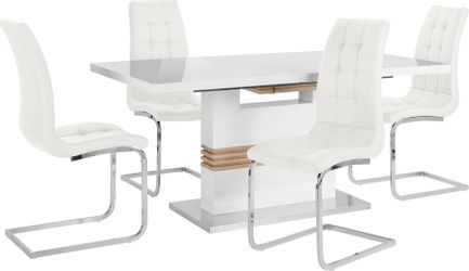 INOSIGN Essgruppe "Perez/Lola" Set, 5 Stk. tlg. mit 4 Stühlen, Tisch auszie günstig online kaufen