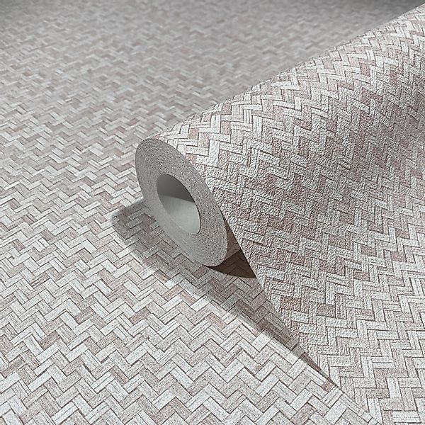 Marburg Vliestapete Tapete Fischgratmuster Klein, geprägt, günstig online kaufen