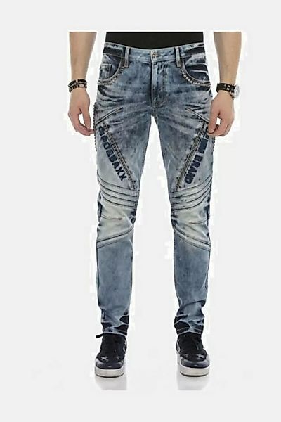 Cipo & Baxx Straight-Jeans "DENIM", Straight Fit-Jeans im lässigen Biker-Lo günstig online kaufen