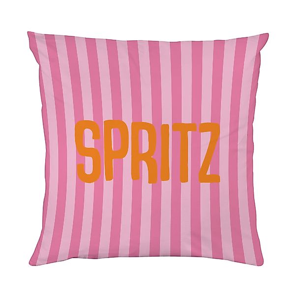 queence Dekokissen »Spritz gestreift«, Beidseitig bedruckte Kissenhülle, Ki günstig online kaufen